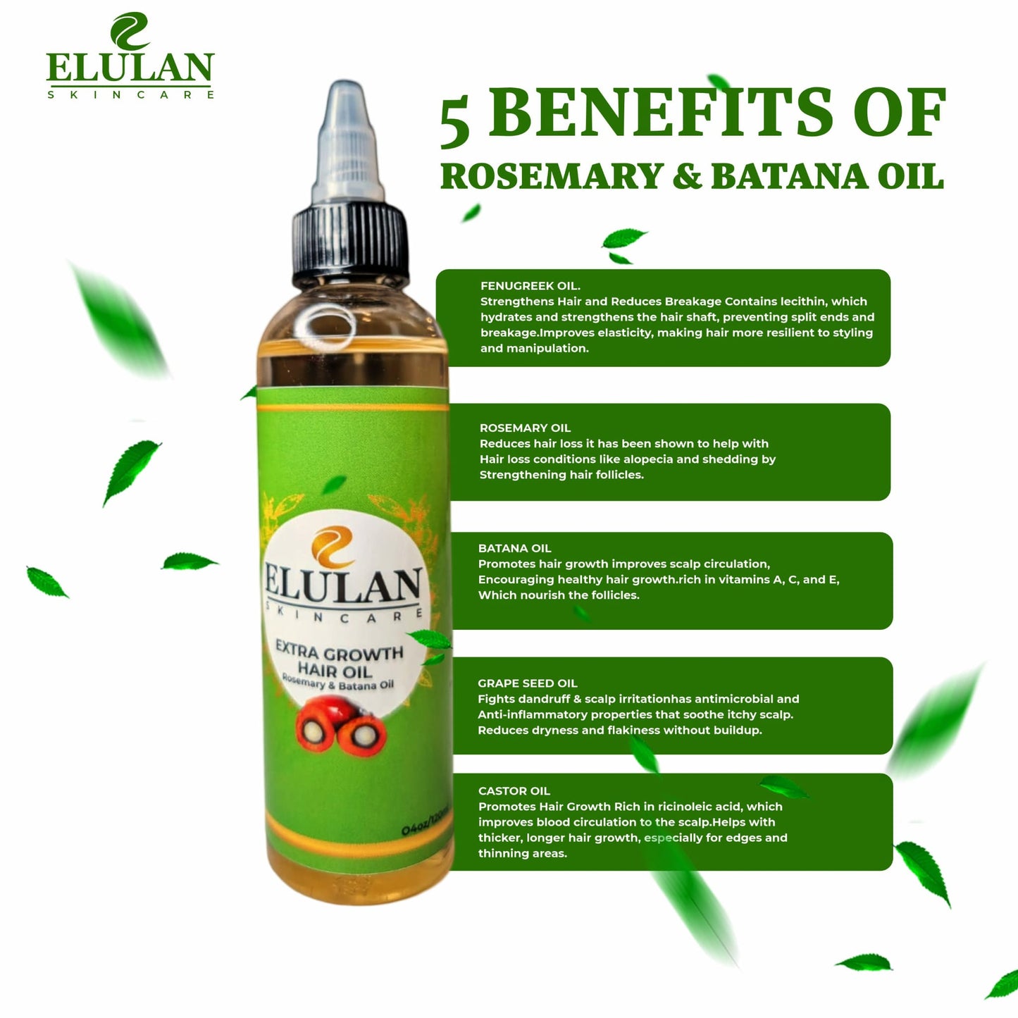 Extra Growth Hair Oil. Rosemary+Batana oil